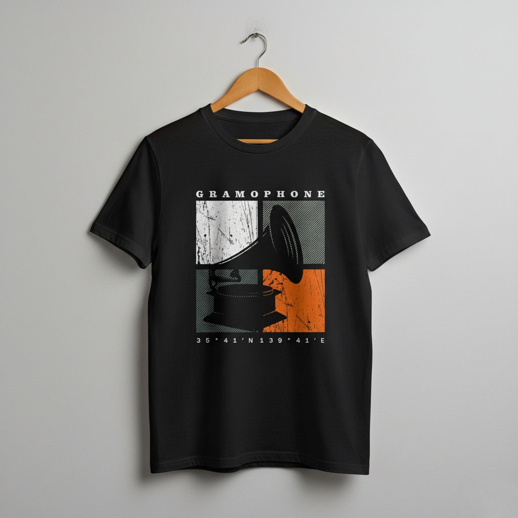 Gramophone Regular Fit Half Sleeve T-shirts