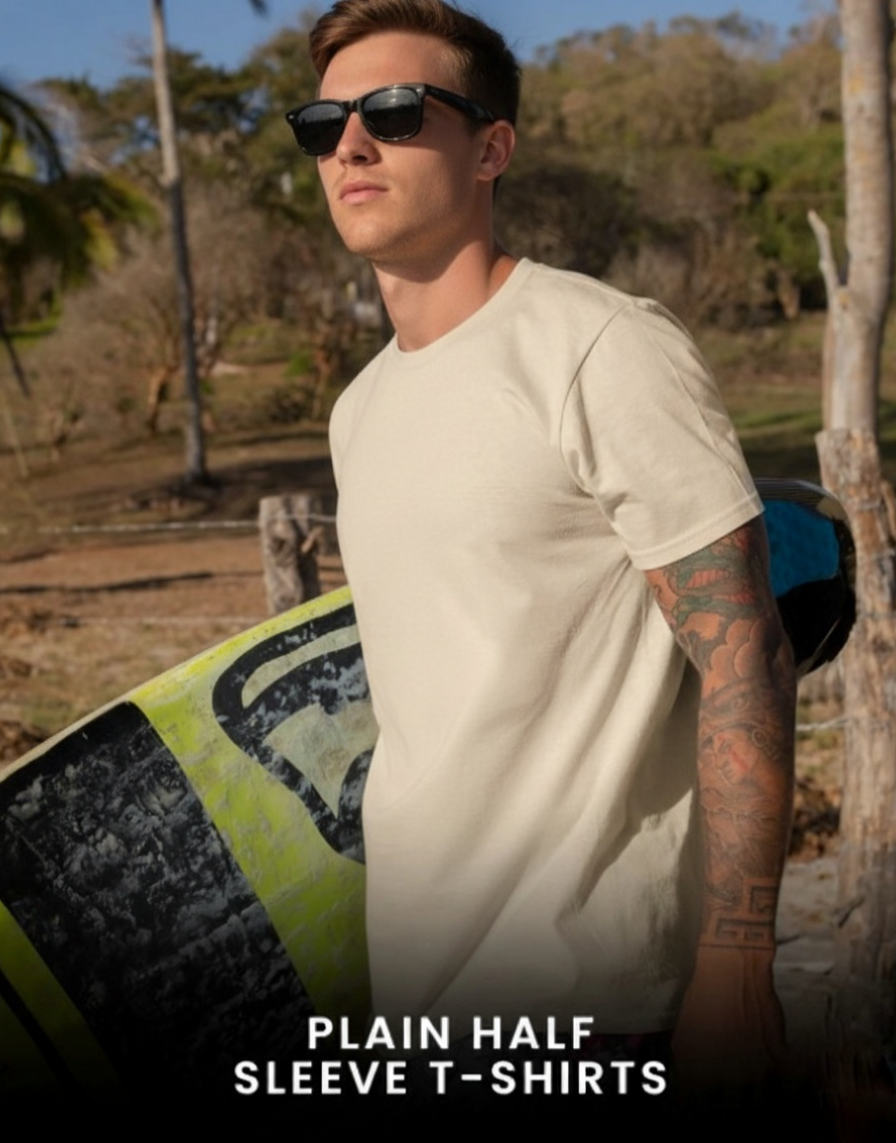 Plain Half sleeve t-shirt