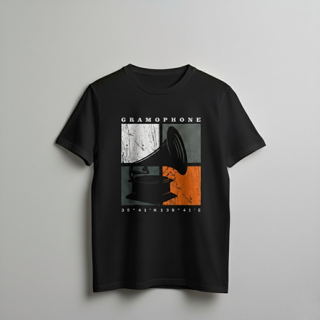 Gramophone Regular Fit Half Sleeve T-shirts